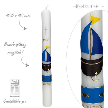 Kommunionkerze-Konfirmationskerze | Arche Noah für Jungen