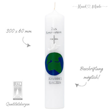 Konfirmationskerze | Unsere Erde | Unikat