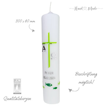 Kommunionkerze-Konfirmationskerze | Mädchen-Jungen - 30x6