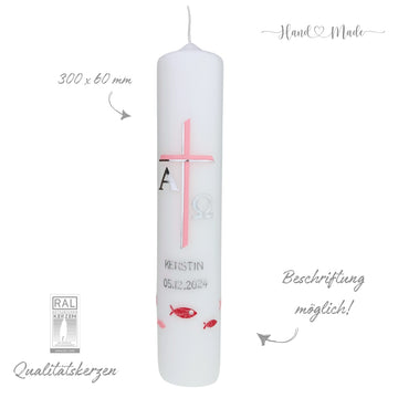 Kommunionkerze-Konfirmationskerze für Mädchen - 30x6