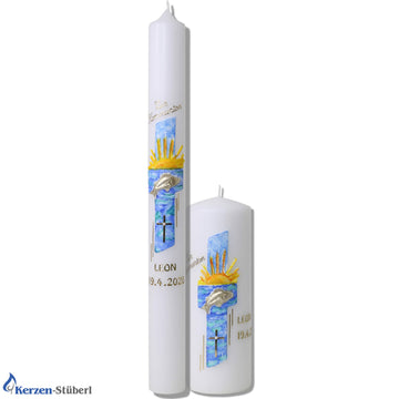 Kommunionkerze & Tischkerze im Set