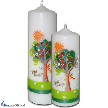 Patenkerze und Taufkerze | Lebensbaum im Set